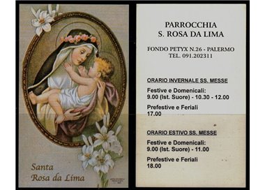 HOLY CARD Saint Rose of Lima