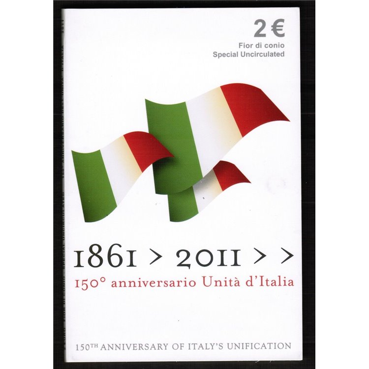 ITALIA 2011 - 150° Anniversario Unità d'Italia 2 euro commemorativi FDC