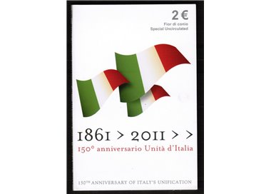 ITALIA 2011 - 150° Anniversario Unità d'Italia 2 euro commemorativi FDC