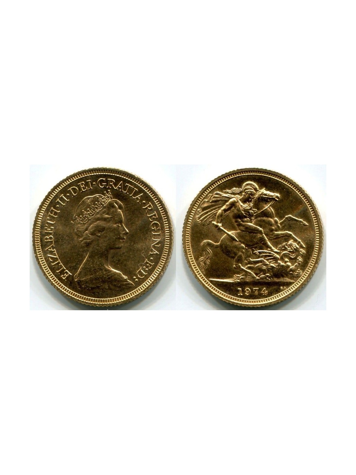 GREAT BRITAIN 1974 Gold Sovereign (blistered) UNC