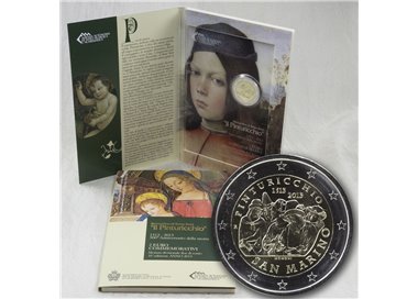 SAN MARINO 2013 Pinturicchio, 2 euro commemorative FDC