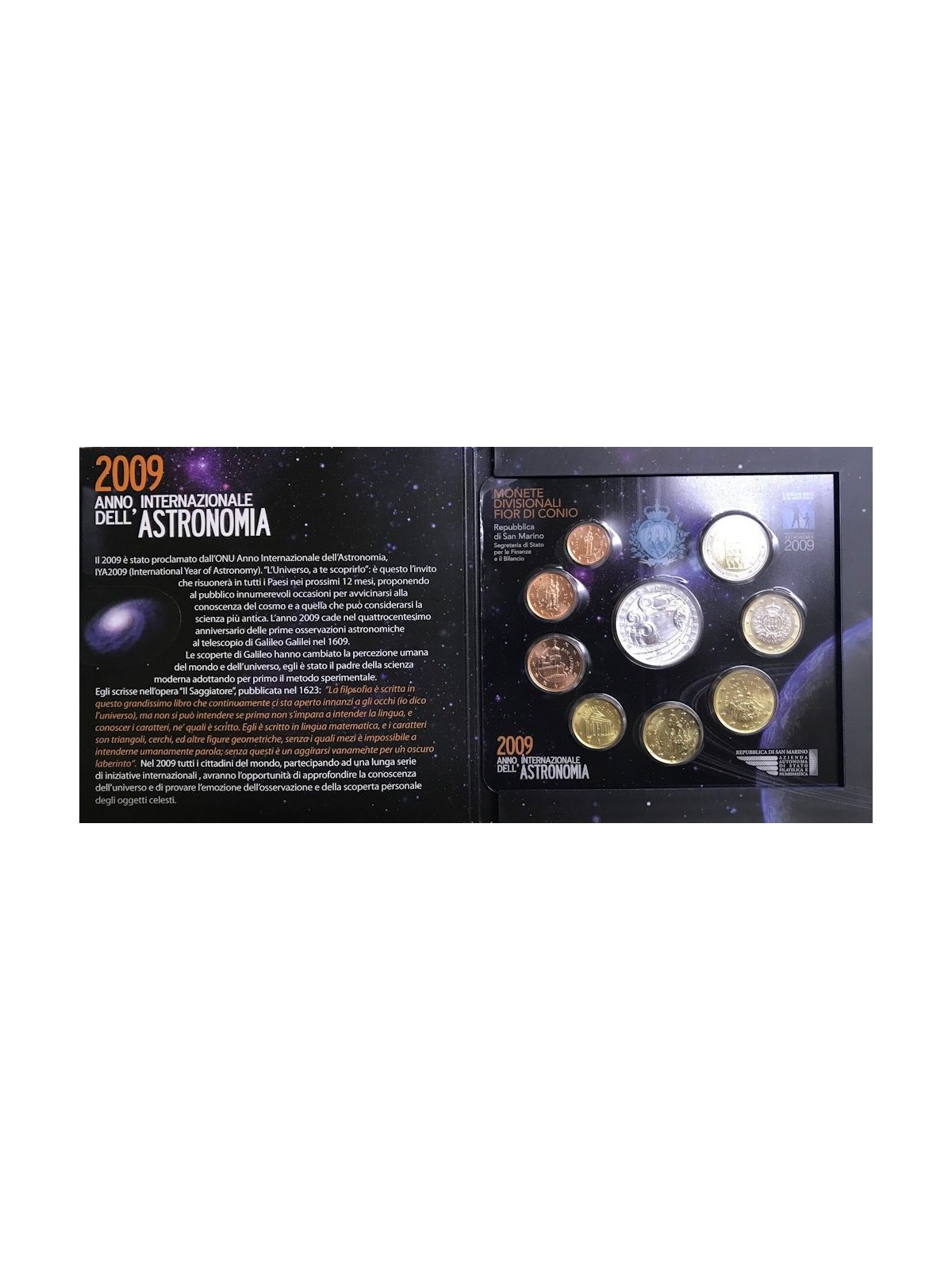 SAN MARINO 2009 Divisional Set of 9 Coins UNC