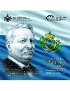 SAN MARINO 2012 Giovanni Pascoli Coin Set 9 Coins UNC