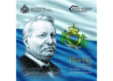 SAN MARINO 2012 Giovanni Pascoli Coin Set 9 Coins UNC