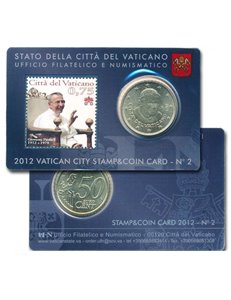 VATICANO 2012 Stamp & Coin Card n° 2 Papa GIOVANNI PAOLO I