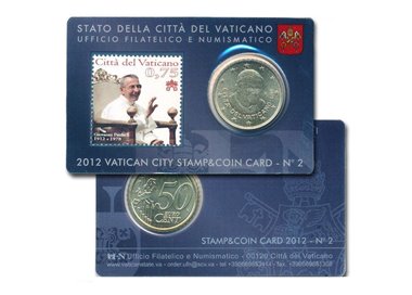 VATICANO 2012 Stamp & Coin Card n° 2 Papa GIOVANNI PAOLO I