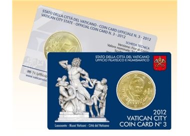 VATICANO 2012 Coin Card n° 3 Musei Vaticani