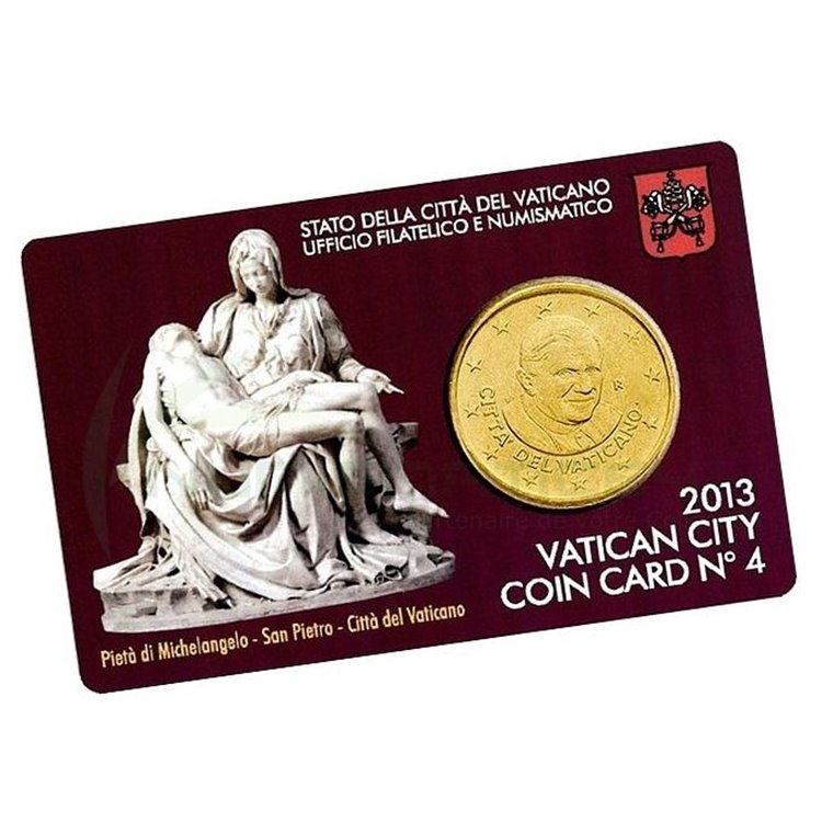 VATICAN 2013 Coin Card n° 4 Michelangelo's Pietà