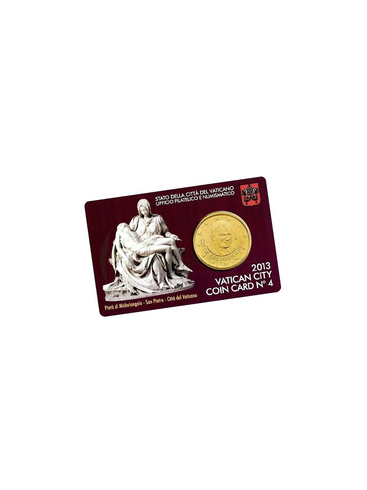 VATICAN 2013 Coin Card n° 4 Michelangelo's Pietà
