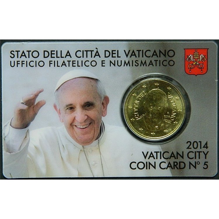 VATICANO 2014 Coin Card n° 5 Papa Francesco