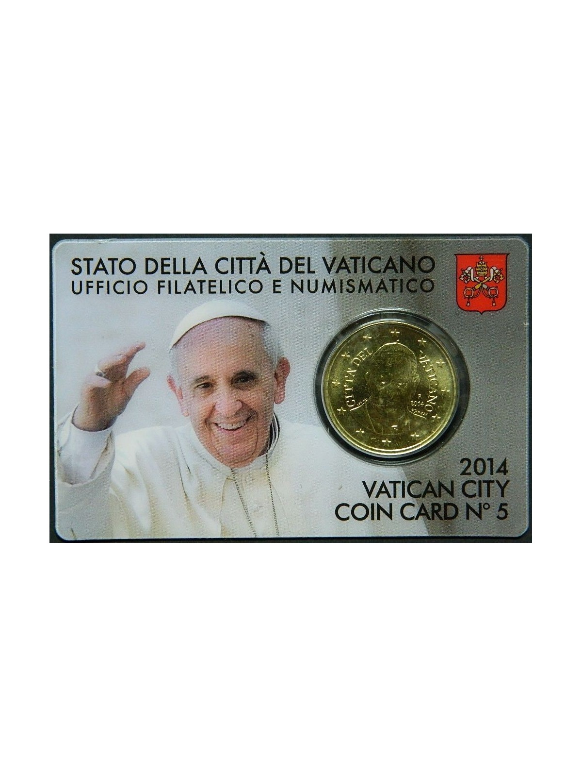 VATICANO 2014 Coin Card n° 5 Papa Francesco