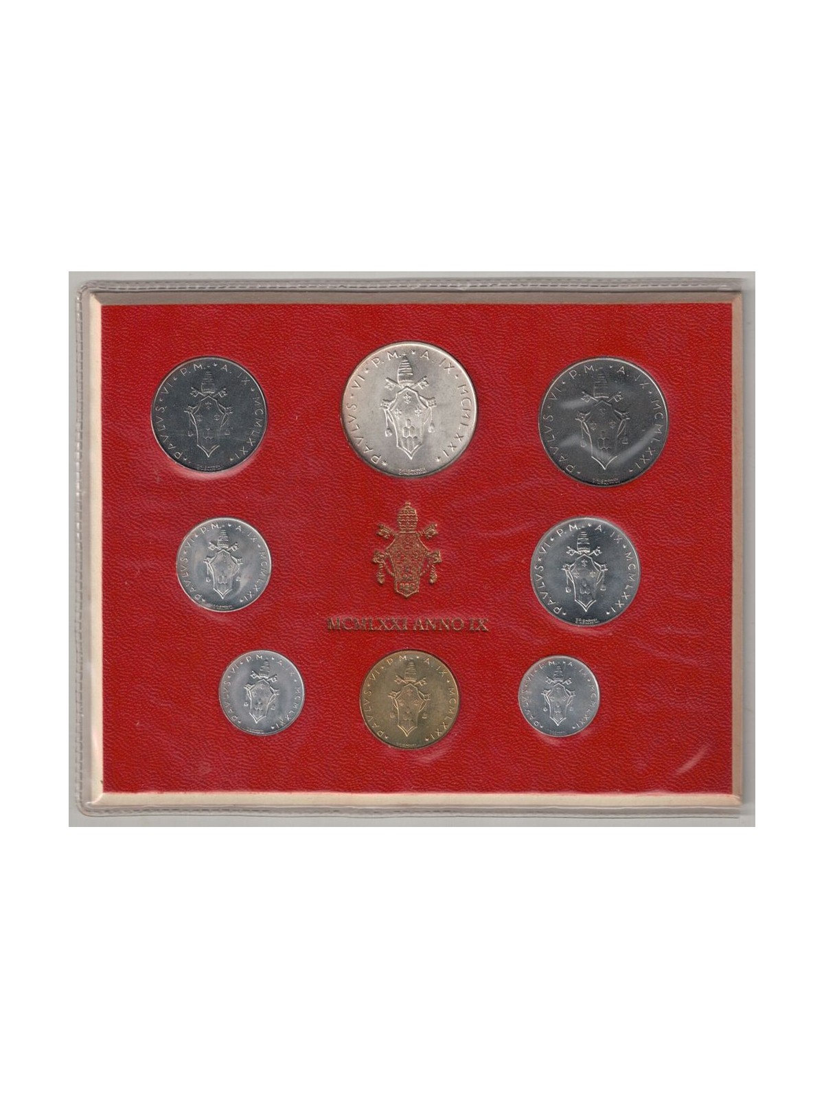 VATICANO 1971 Giovanni Paolo VI Anno IX, 8 monete FDC