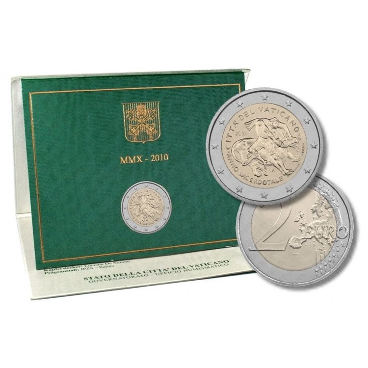 VATICAN 2010 Year of the Priest, 2 euro commemorative FDC