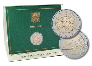 VATICANO 2010 Anno Sacerdotale, 2 euro commemorativi FDC