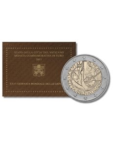 VATICAN 2011 World Youth Day, 2 euro commemorative FDC