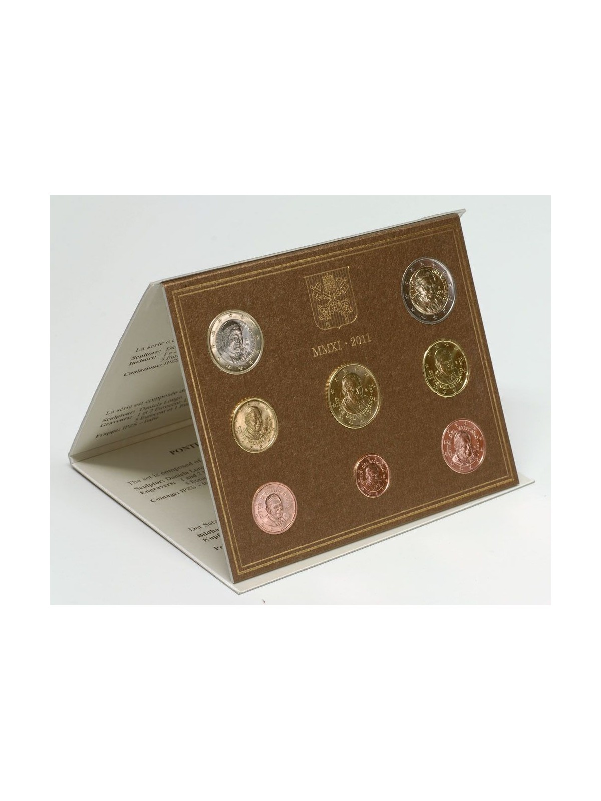 VATICAN 2011 Benedict XVI Divisional Set 8 coins FDC