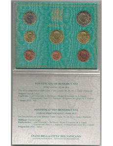 VATICANO 2013 Benedetto XVI Serie Divisionale 8 monete FDC