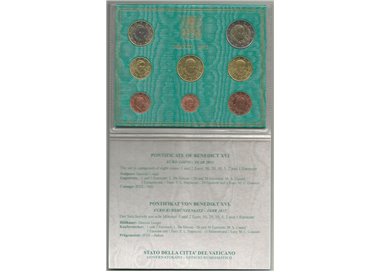 VATICANO 2013 Benedetto XVI Serie Divisionale 8 monete FDC