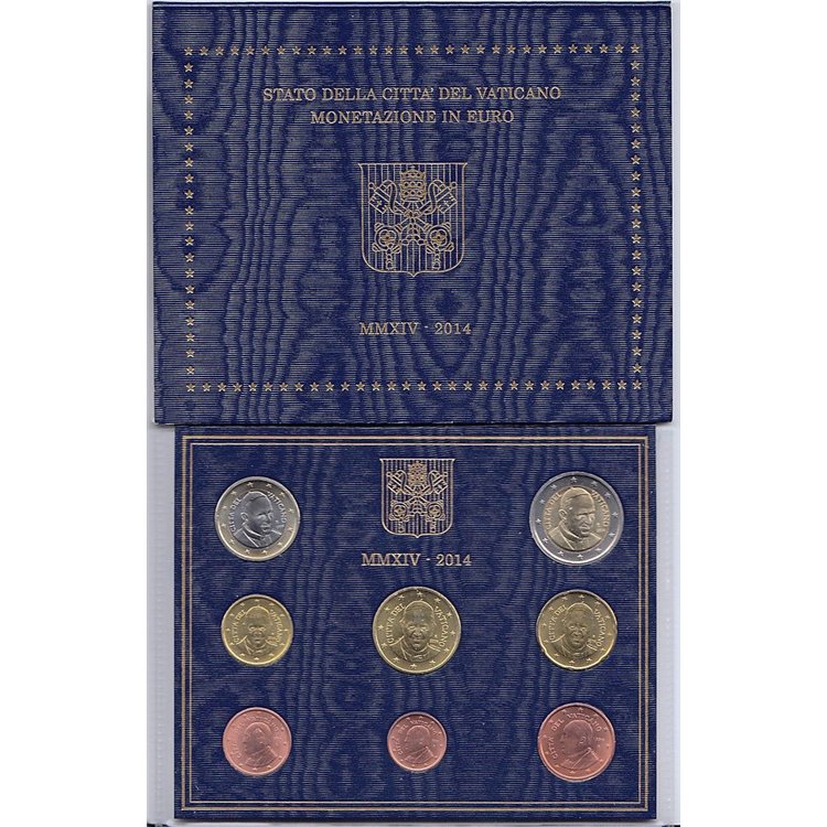 VATICAN 2014 Francis I Divisional Set 8 coins FDC