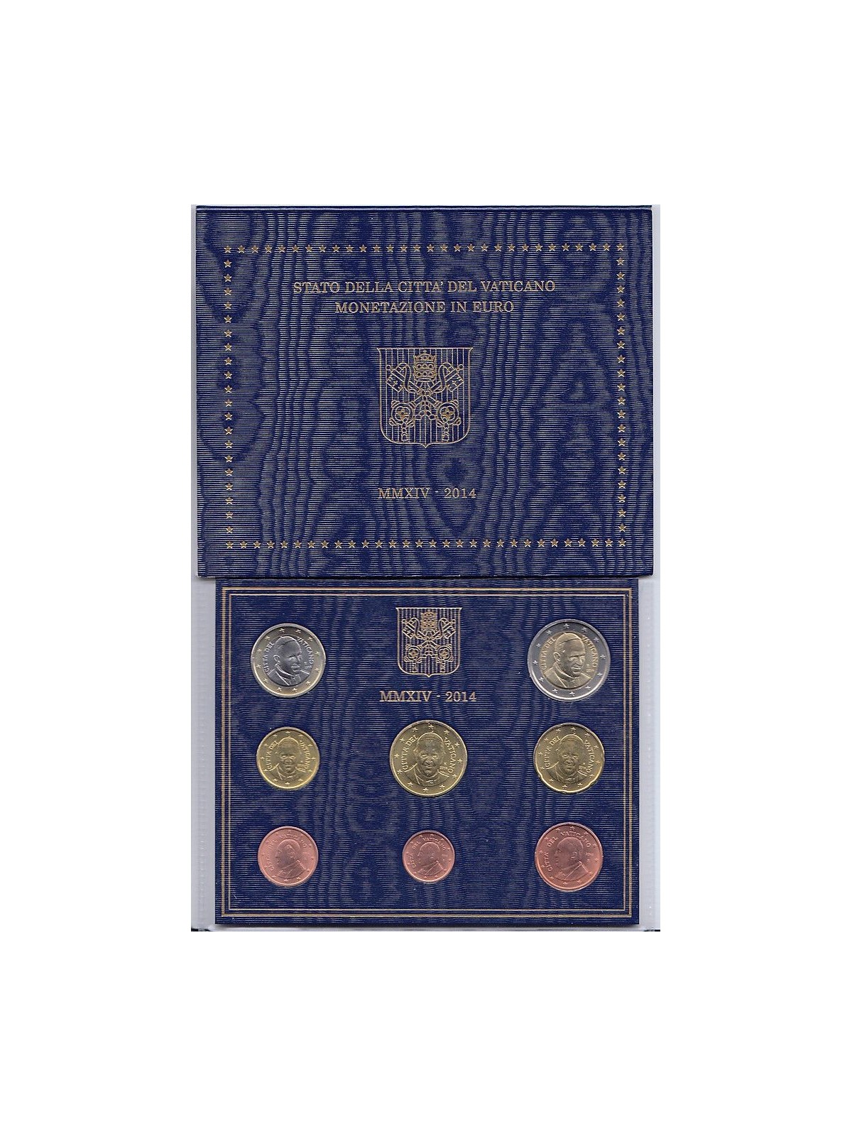 VATICAN 2014 Francis I Divisional Set 8 coins FDC