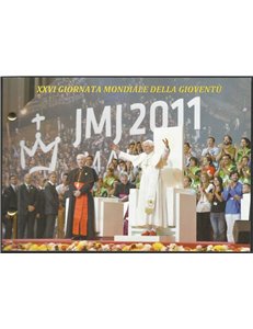 VATICANO 2011 Giornata mondiale della gioventù, busta filatelico-numismatica