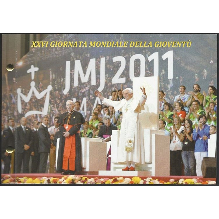 VATICANO 2011 Giornata mondiale della gioventù, busta filatelico-numismatica