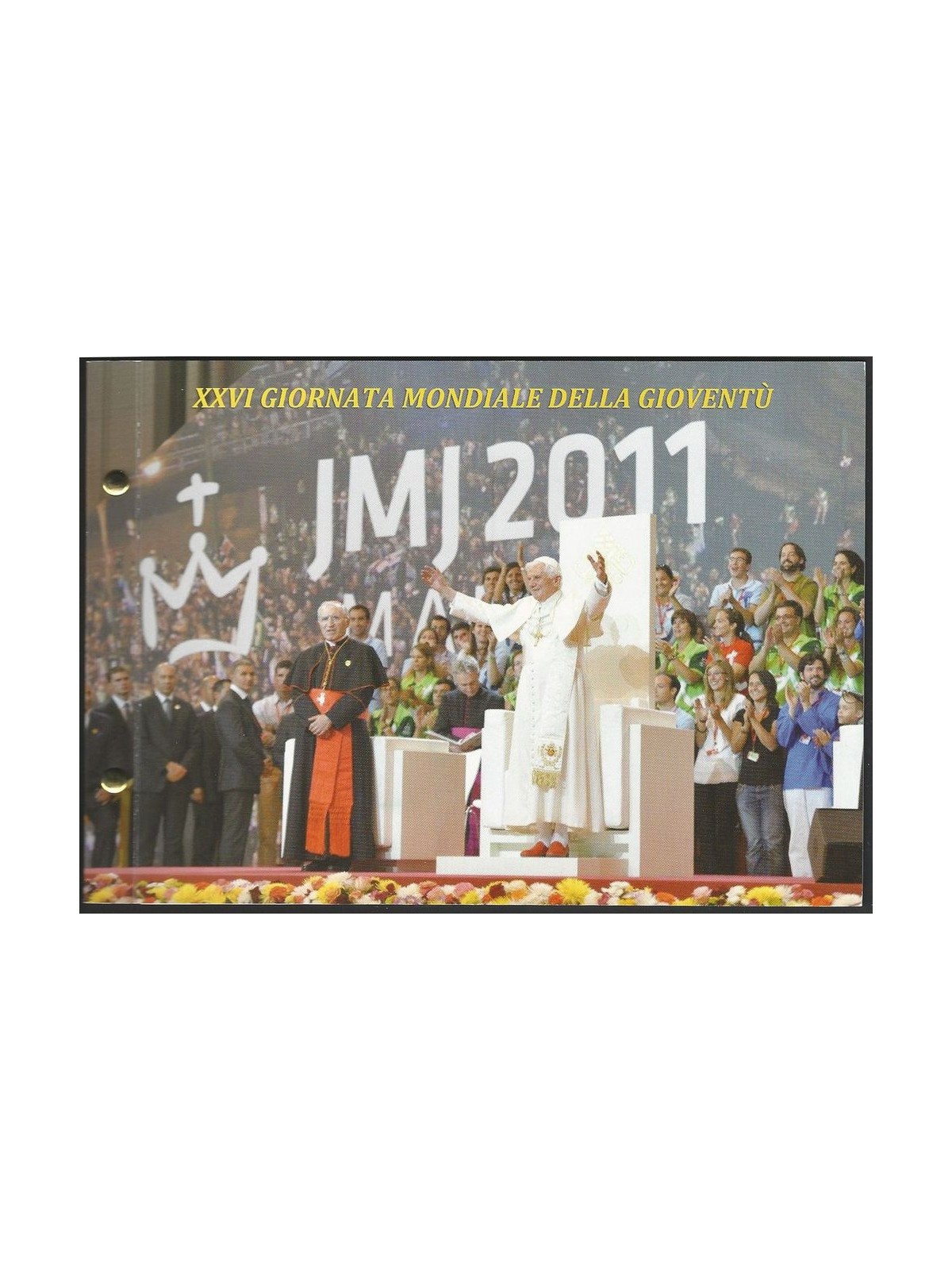 VATICANO 2011 Giornata mondiale della gioventù, busta filatelico-numismatica