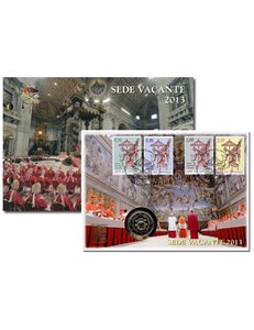 VATICAN 2013 Sede Vacante, philatelic-numismatic cover