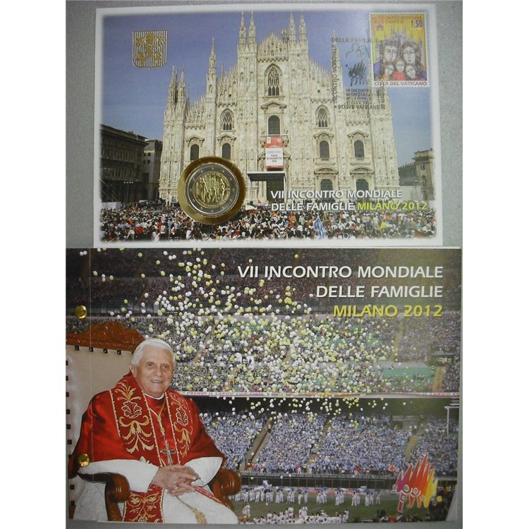 VATICAN 2012 World Meeting of Families, philatelic-numismatic cover