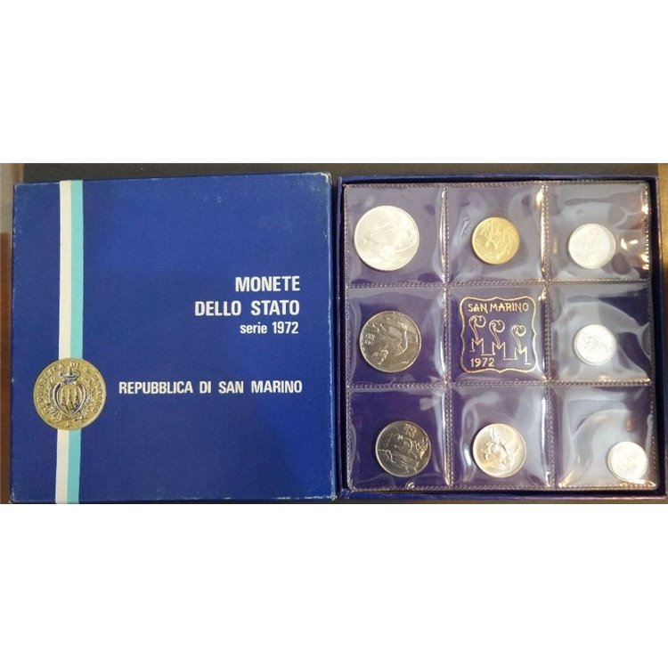 SAN MARINO 1972 Serie Divisionale 8 Monete FDC