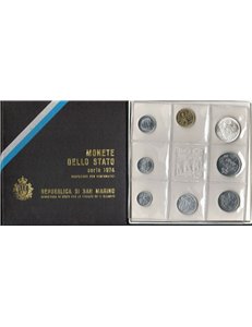 SAN MARINO 1974 Divisional Set of 8 Coins UNC