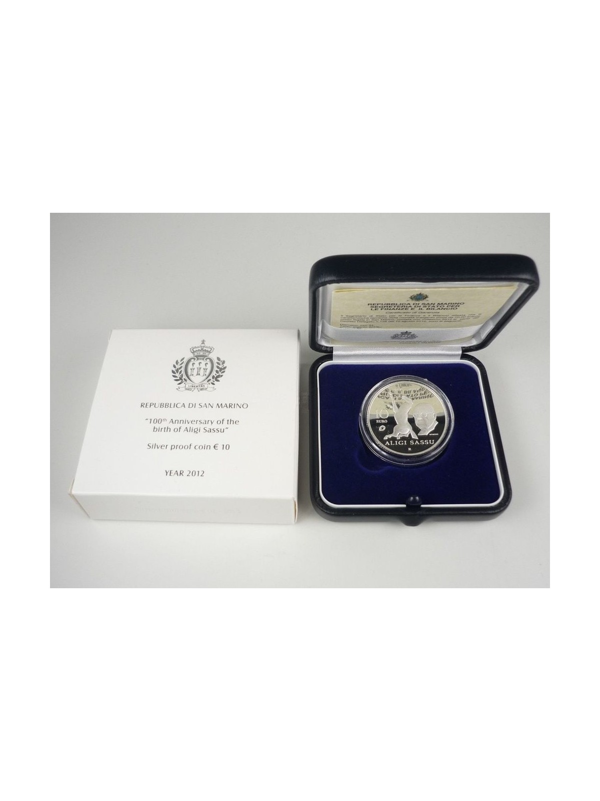 SAN MARINO 2012 €10 silver proof coin dedicated to Aligi Sassu