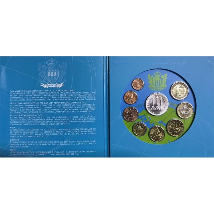 SAN MARINO 2008 Divisional Set of 9 Coins UNC