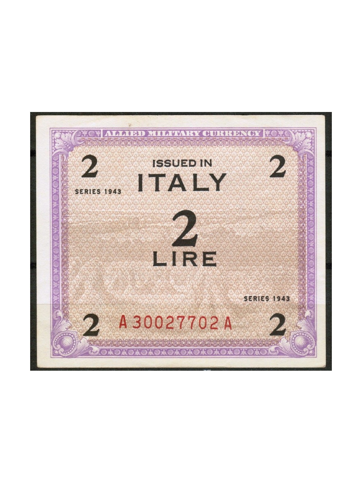 AMERICAN OCCUPATION AMGOT 2 LIRE