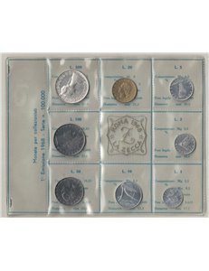 ITALY 1968 Divisional Set of 8 Coins FDC