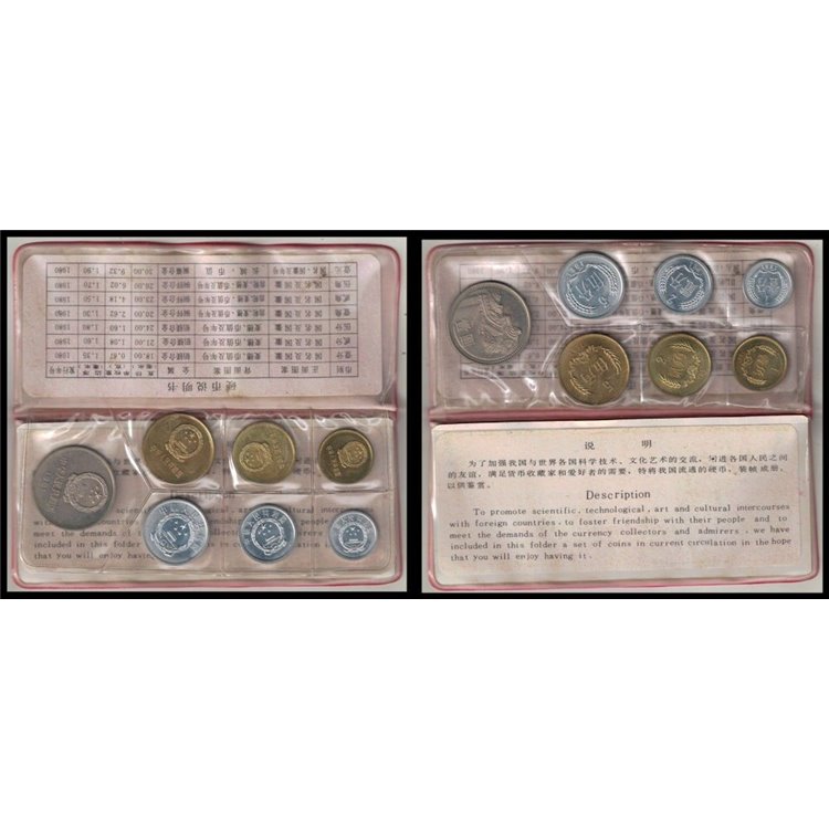 CHINA 1981 Set of 7 coins UNC
