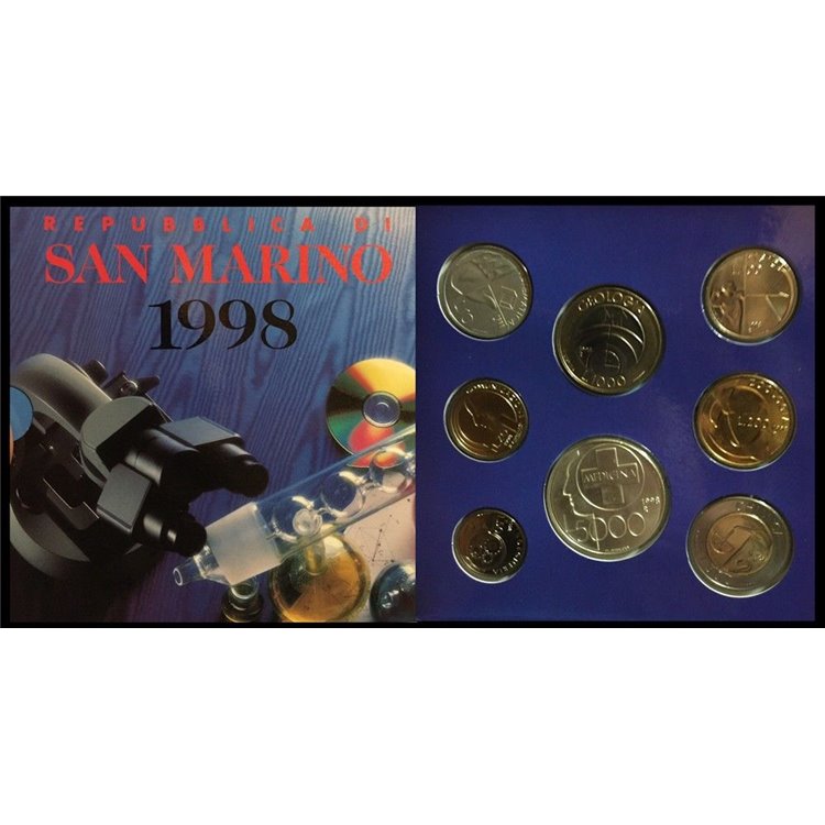SAN MARINO 1998 Divisional Set of 8 Coins UNC