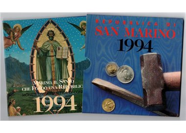 SAN MARINO 1994 Divisional Set of 10 Coins UNC