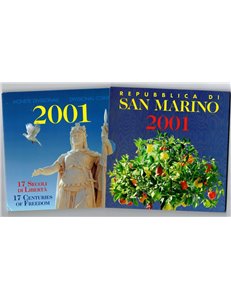 SAN MARINO 2001 Serie Divisionale 8 Monete FDC