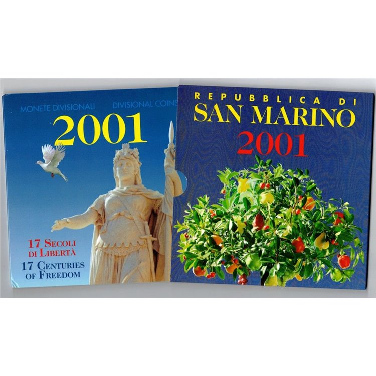SAN MARINO 2001 Serie Divisionale 8 Monete FDC