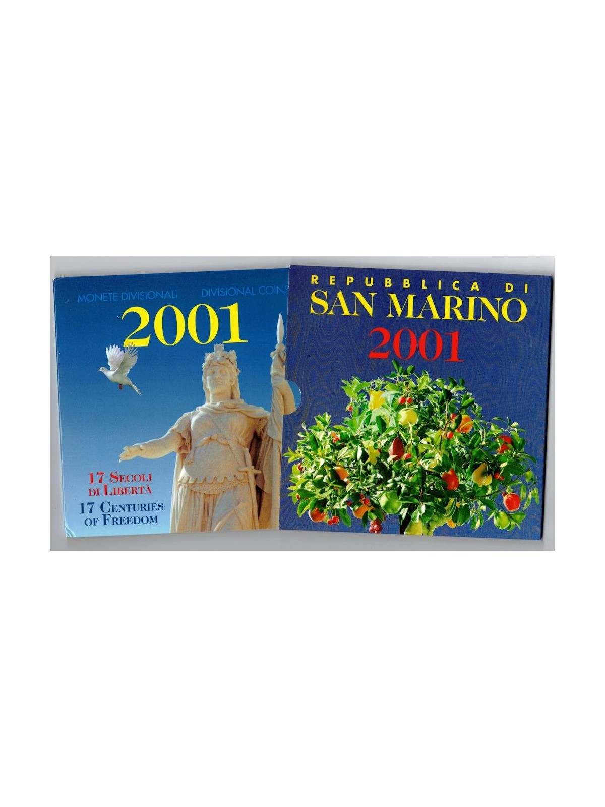 SAN MARINO 2001 Divisional Set of 8 Coins UNC