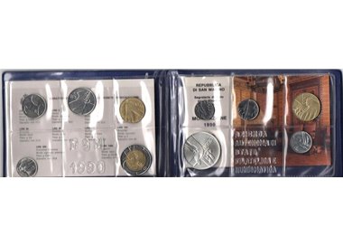 SAN MARINO 1990 Divisional Set of 10 Coins UNC