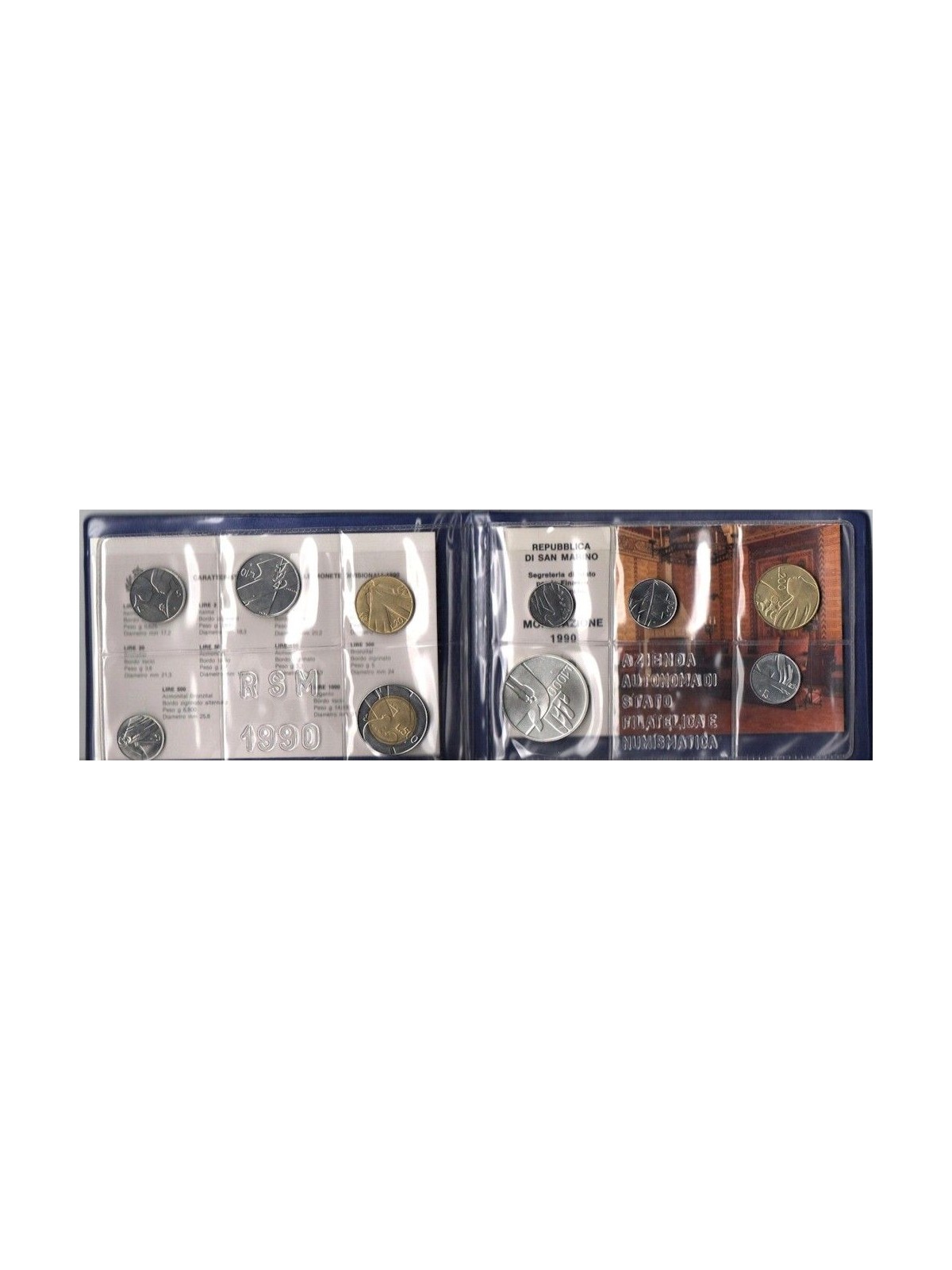 SAN MARINO 1990 Divisional Set of 10 Coins UNC