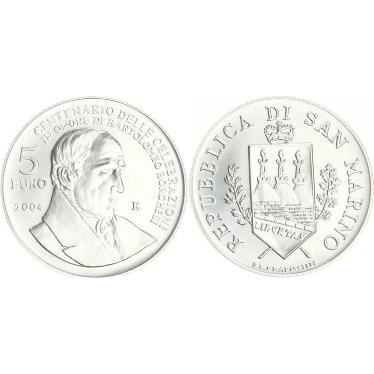 SAN MARINO 2004 Bartolomeo Borghesi (5€ silver) UNC