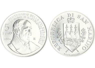 SAN MARINO 2004 Bartolomeo Borghesi (5€ argento) FDC