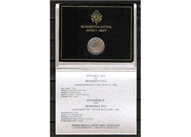 VATICANO 2005 Giornata mondiale della gioventù, 2 euro commemorativi FDC