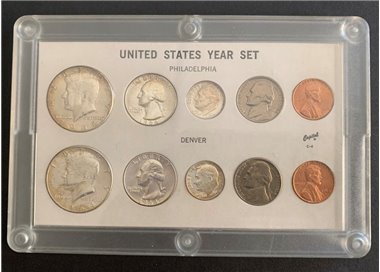 USA 1964 Philadelphia and Denver Mint Coin Set