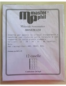 INSERTO PER MONETE UNI 12 CASELLE - MASTER PHIL