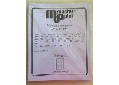 INSERTO PER MONETE UNI 12 CASELLE - MASTER PHIL