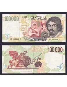 ITALIA 1994 Banconota £ 100.000 Caravaggio (circolata) (2)